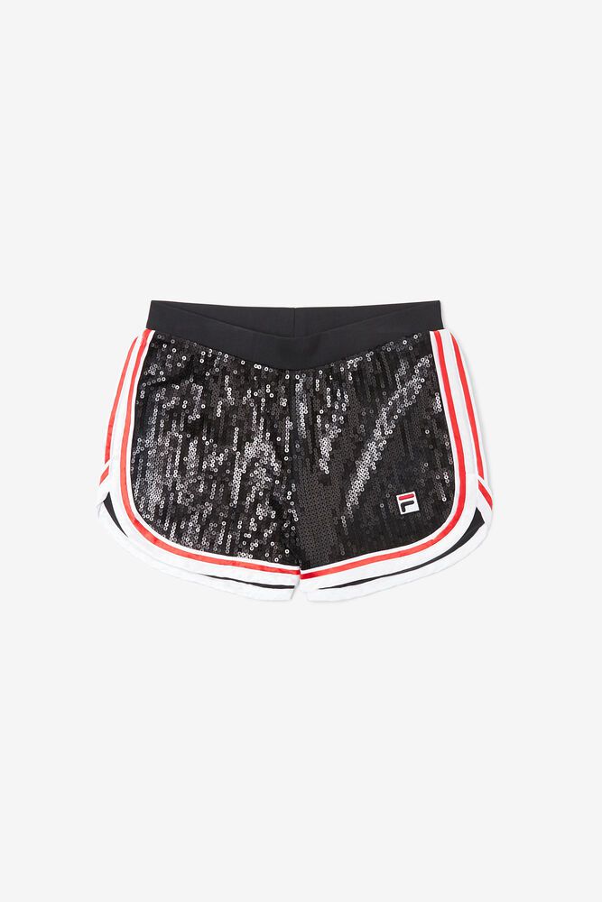 Fila Kachina Black Shorts Womens - NZ 20439-IJDS